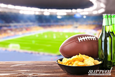 football and beer