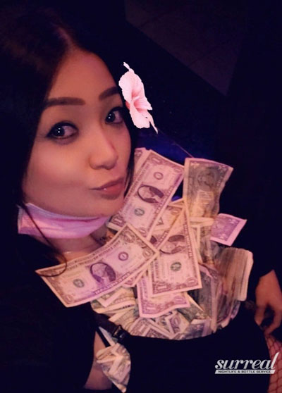 dancer with cash